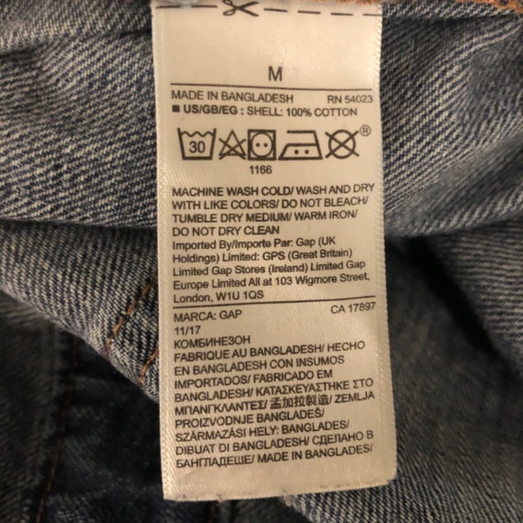 GAP Relaxed Denim Overalls Womens Medium - Picture 7 of 7